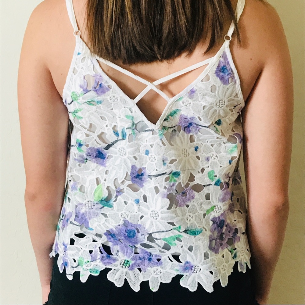 ASTR Printed Lace Camisole - Picture 3 of 6